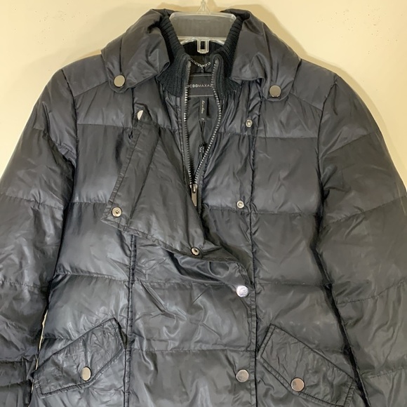 BCBGMAXAZRIA DOWN Beckett Black Puffer Quilted Long Length Jacket. XS. - Picture 6 of 13